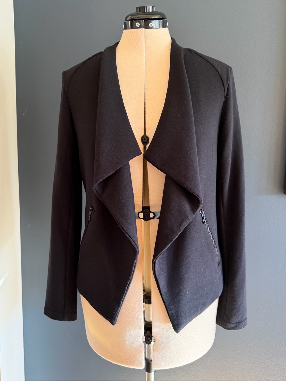 Majestic Filatures French Terry Draped Moto Jacket